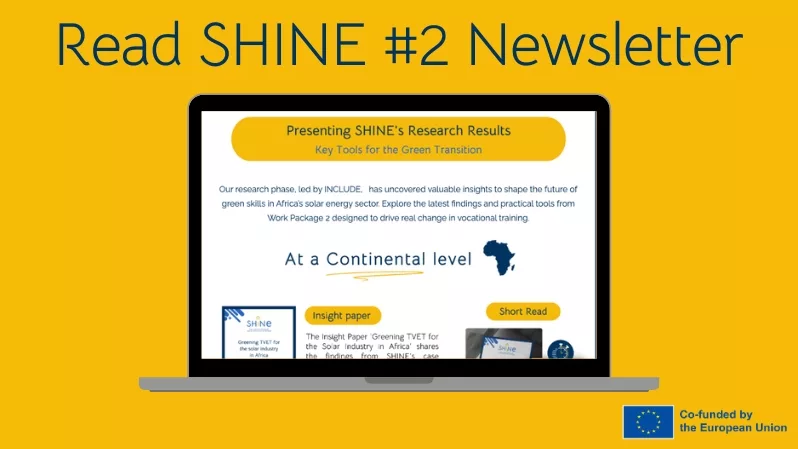 SHINE Newsletter #2 Is Out: Insights, Roadmaps and Tools for Greening TVET